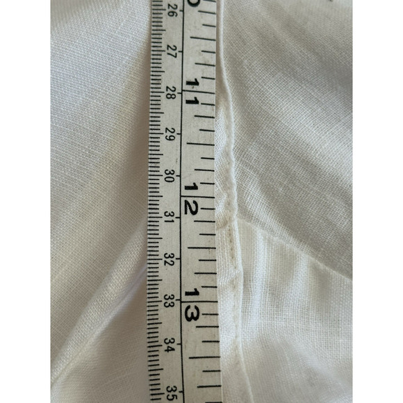 J. Jill LOVE LINEN White 100% Linen Side Zip Wide Leg Crop/Ankle Pant‎ Sz L Tall - Picture 14 of 14